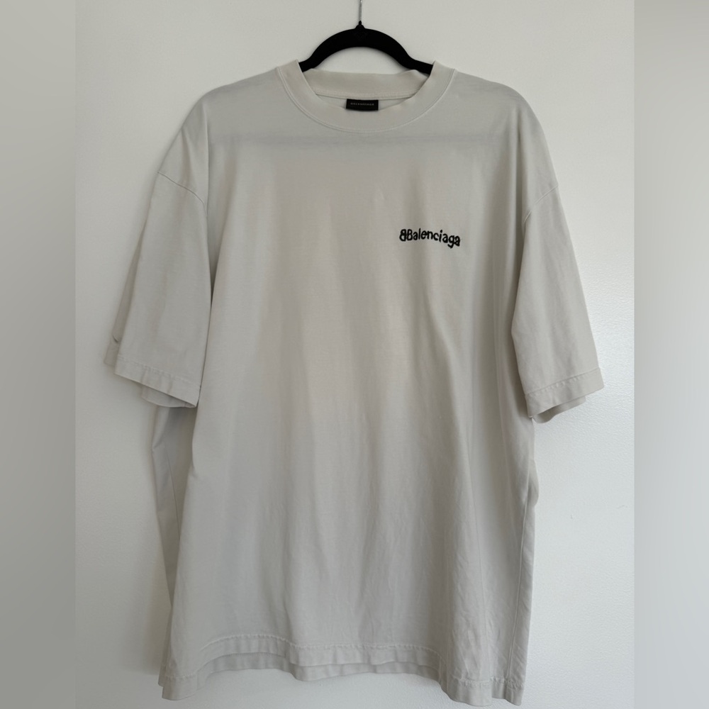 Balenciaga 2022 Signature Logo T-Shirt Sz L